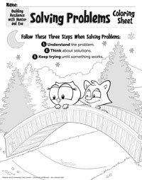 problem solving coloring page